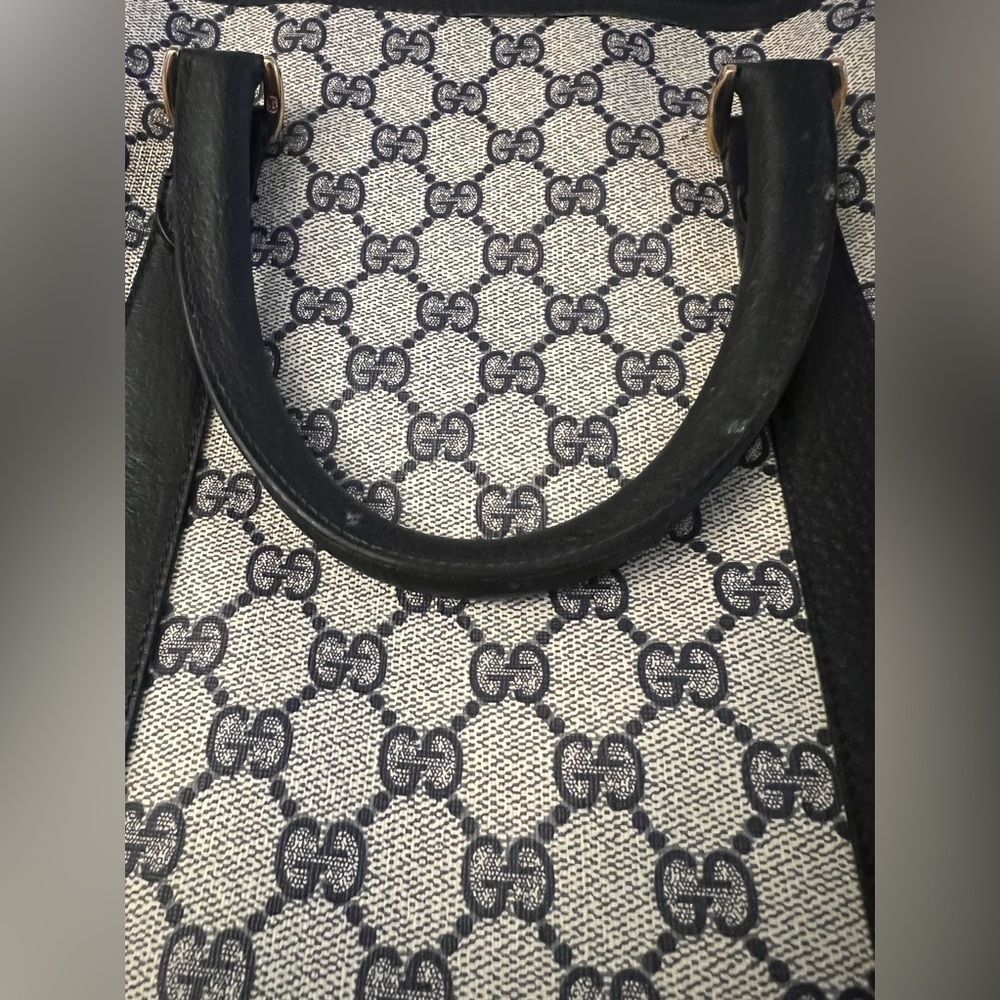 ‼️SOLD‼️GUCCI BLUE SUPREME SHERRY LINE BOSTON BAG #39-02-041 - Picture 4 of 8